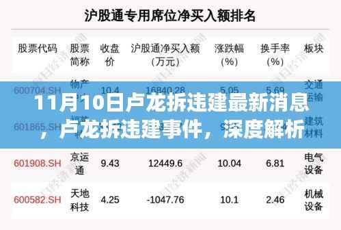 卢龙拆违建事件深度解析与最新消息披露,11月10日动态及观点阐述
