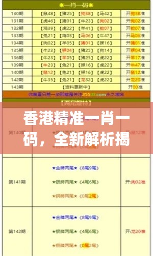 香港精准一肖一码,全新解析揭秘_神器版UQJ648.31