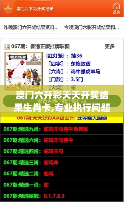澳门六开彩天天开奖结果生肖卡,专业执行问题_管理版453.25