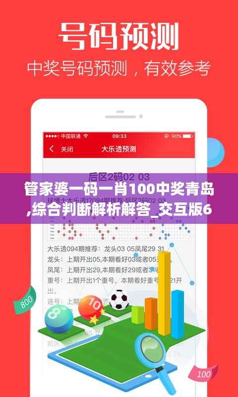 管家婆一码一肖100中奖青岛,综合判断解析解答_交互版674.96