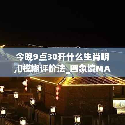 今晚9点30开什么生肖明,模糊评价法_四象境MAJ339.56