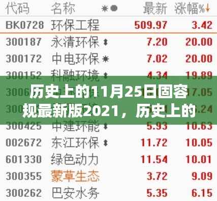 历史上的11月25日固容规最新版2021,全面评测与详细介绍