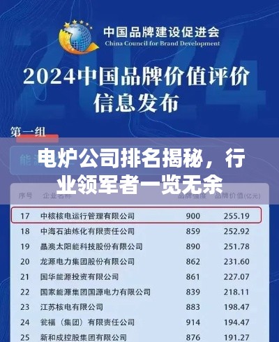 电炉公司排名揭秘,行业领军者一览无余