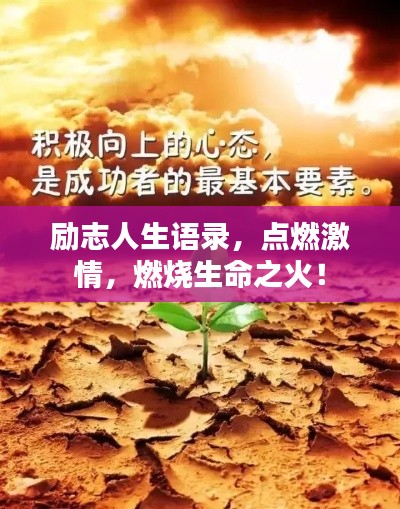 励志人生语录,点燃激情,燃烧生命之火!